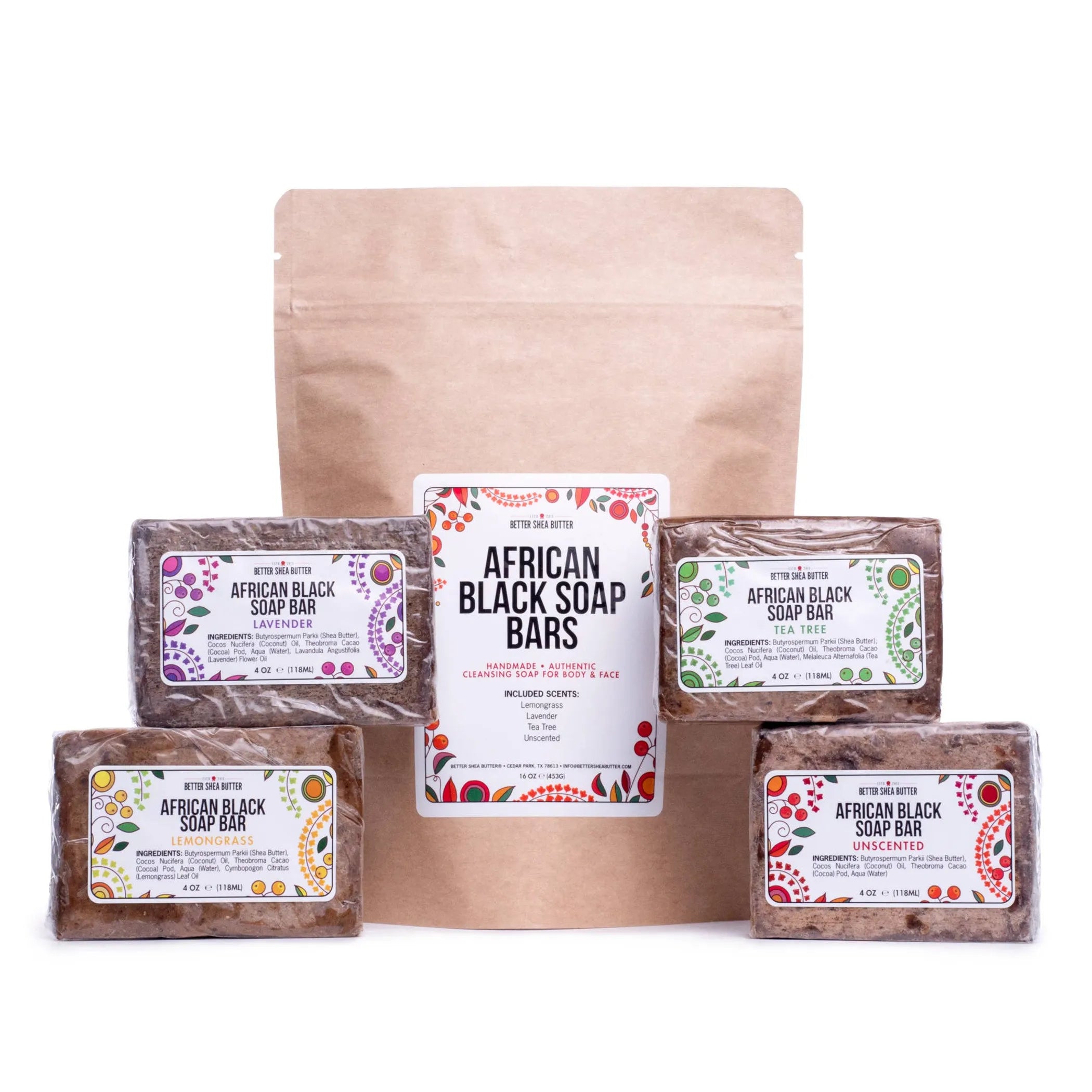 African Black Soap Bar Set