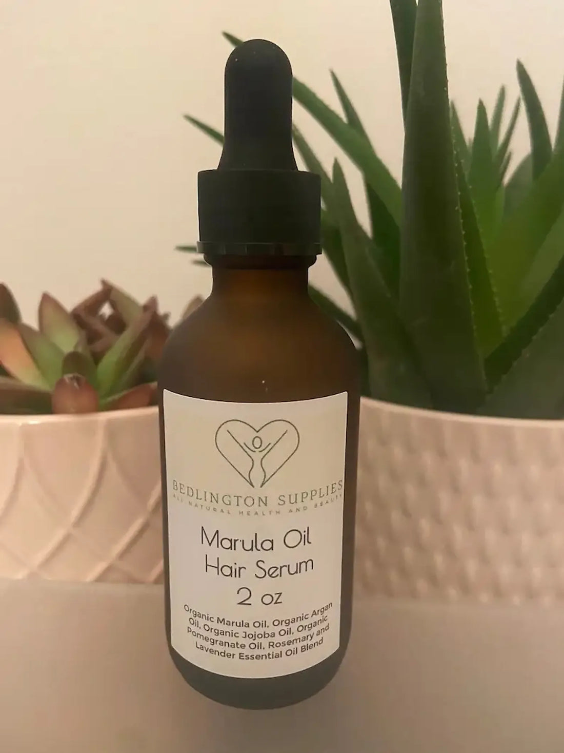 Luxury Vegan Marula Oil Hair Serum, Rosemary/Lavender, 2 oz