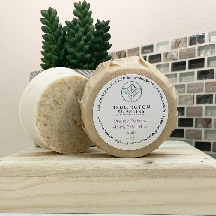 Organic Oatmeal and Honey Exfoliating Soap, 4 oz Round