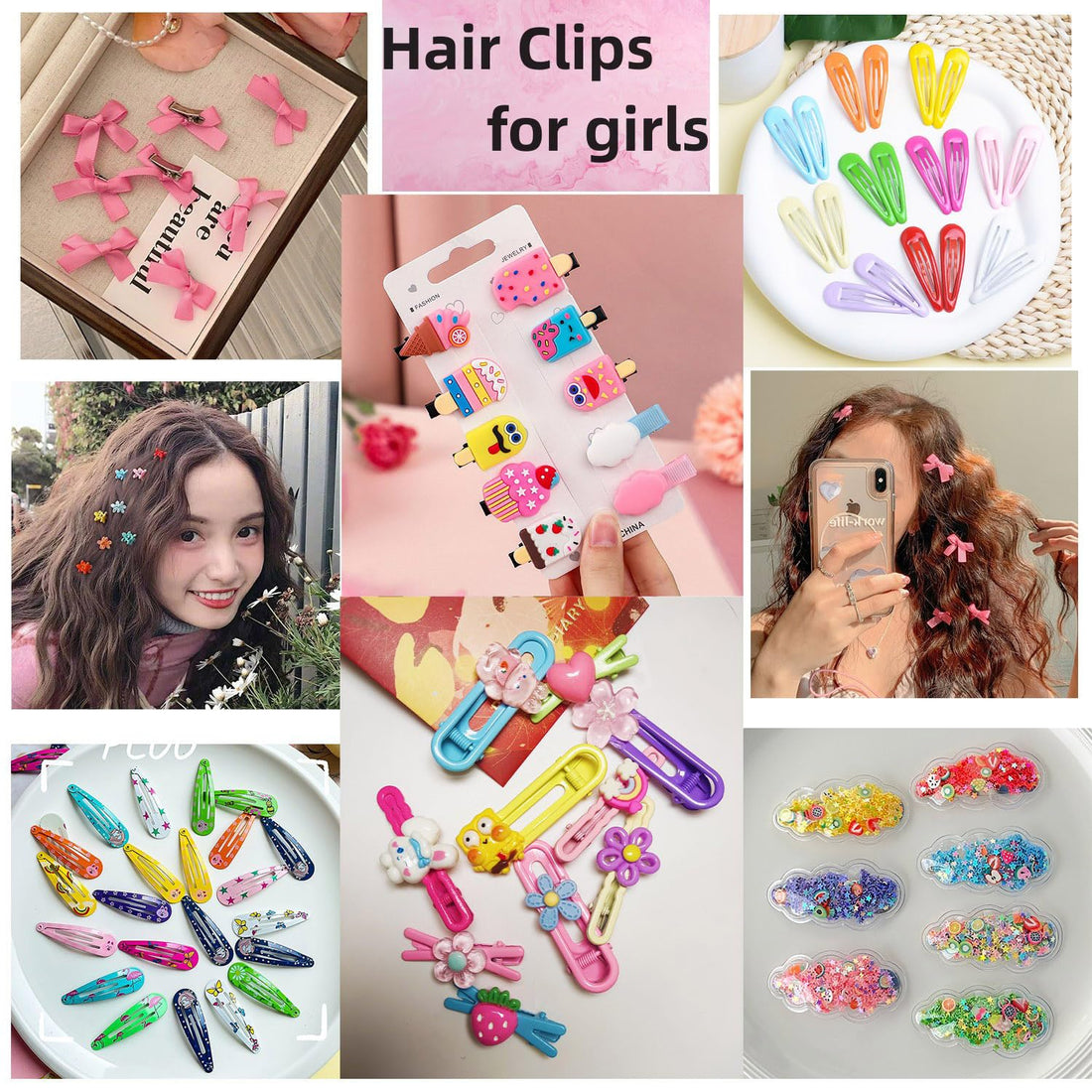 Nova Glam Essentials 1212-Piece Hair Accessories Kit - Hair Clips, Elastic Ties & Styling Tools for Girls & Women (69 Clip Styles + 1140 Bands)