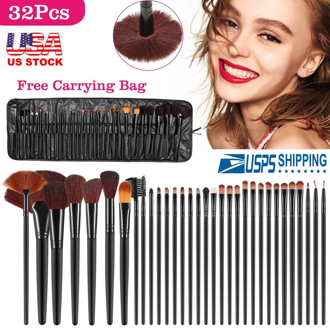 32Pcs Makeup Brush Set