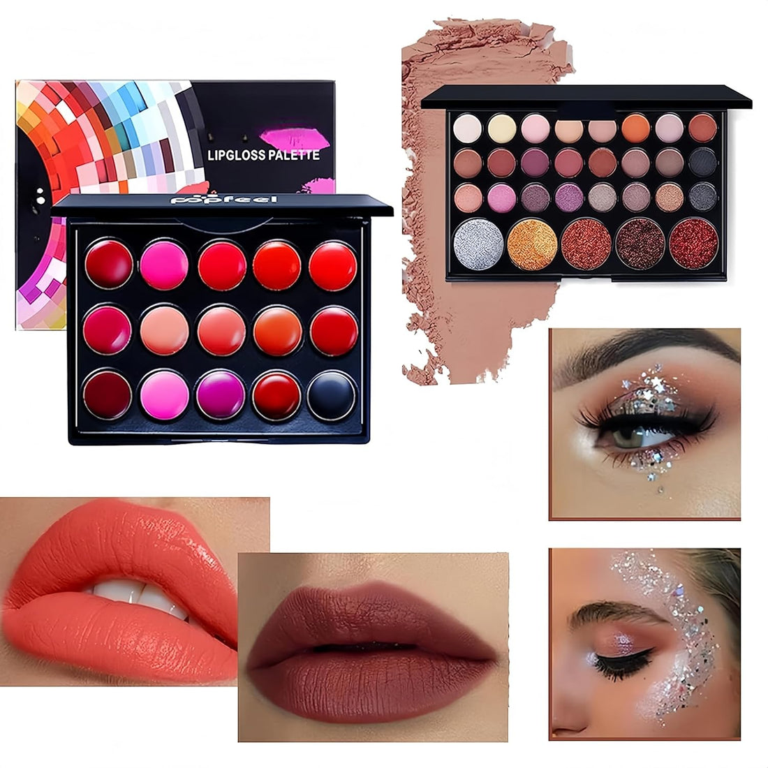 Comprehensive 27-Piece Makeup Kit for Women Featuring Eyebrow Pencil, Eyeliner, Eyeshadow, Mascara, Foundation, Concealer, Lip Gloss, Lipstick, and Brushes (Mkit-04)