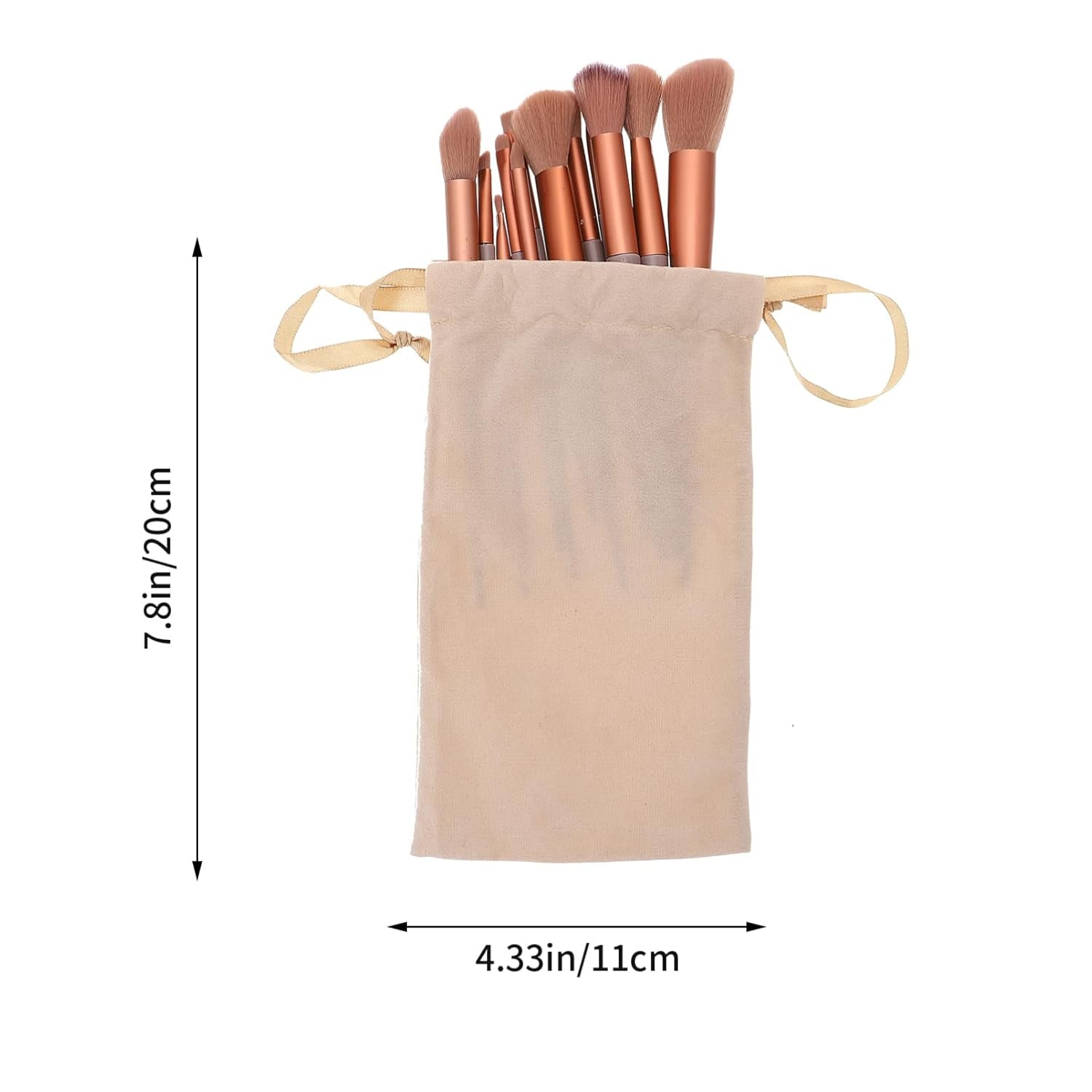 Comprehensive Beauty Makeup Brush Set 13 Pieces Set Storage Bag for Foundation Eye Shadow Blusher Loose Powder Highlighter Great for Makeup Lovers