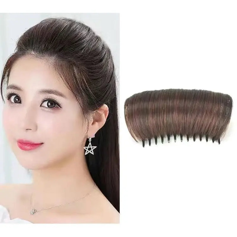 Nova Glam Essentials Invisible Volume Lift Hair Clips - Fluffy Synthetic Hair Bun for Instant Root Lift & Volume (Undetectable Wear)