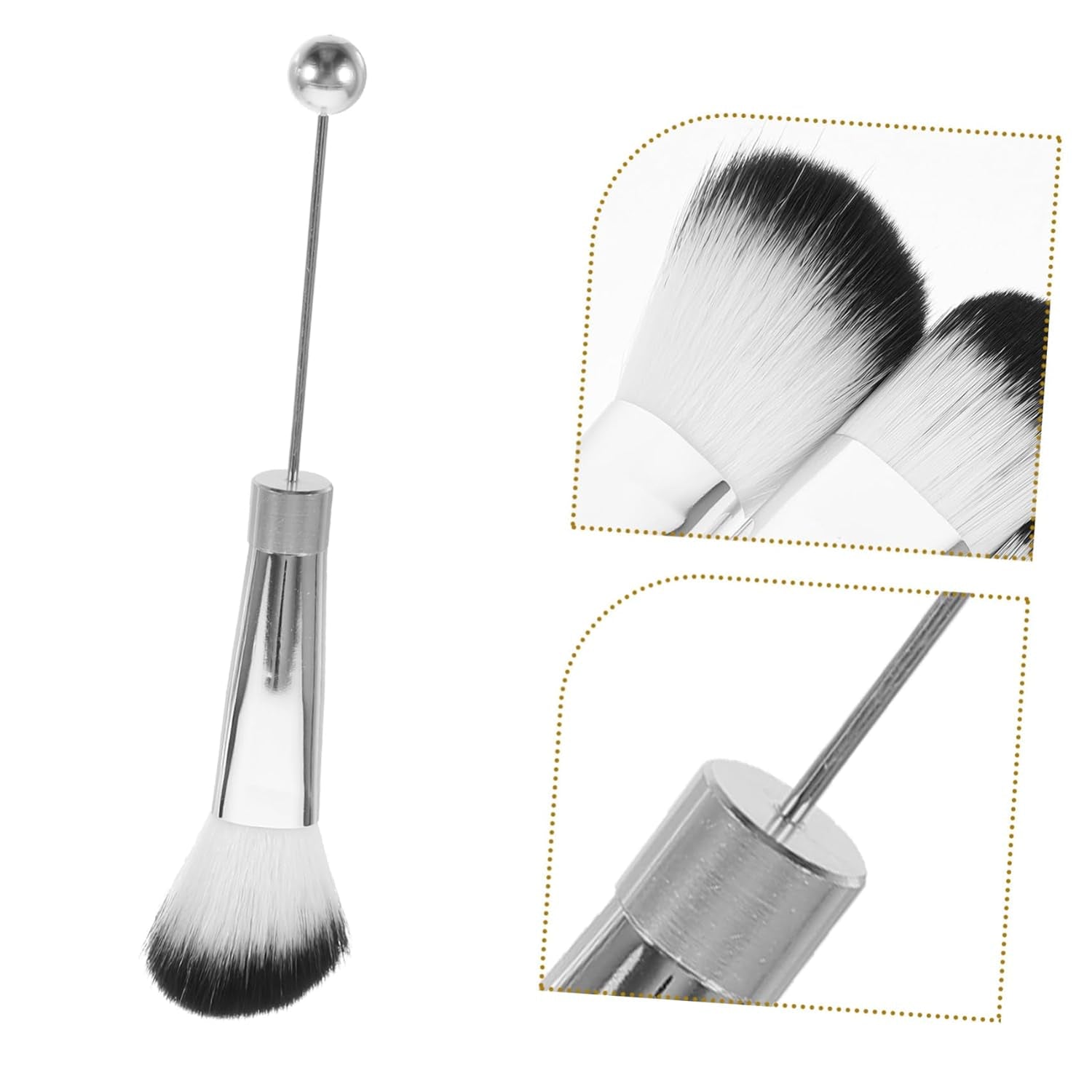 Makeup Brush Set with Soft Bristles for Blush Loose Powder and Eye Makeup Versatile Silver Handle Cosmetic Brushes for Effortless Application and Easy Cleaning