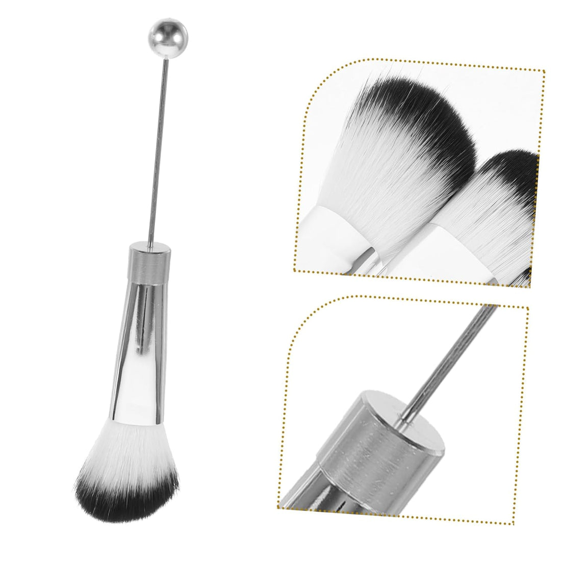 Makeup Brush Set with Soft Bristles for Blush Loose Powder and Eye Makeup Versatile Silver Handle Cosmetic Brushes for Effortless Application and Easy Cleaning