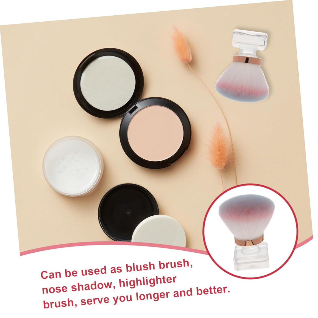 Blush Brush for Women Small Precision Face Powder Brush Versatile Makeup Tool for Highlighter Blush Nose Shadow Lightweight Portable Design Easy to Clean Craftsmanship