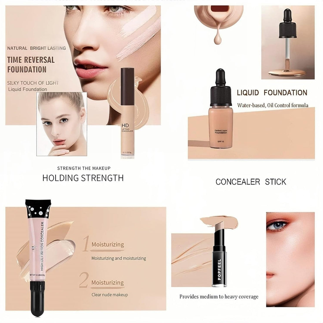 Comprehensive 27-Piece Makeup Kit for Women Featuring Eyebrow Pencil, Eyeliner, Eyeshadow, Mascara, Foundation, Concealer, Lip Gloss, Lipstick, and Brushes (Mkit-04)
