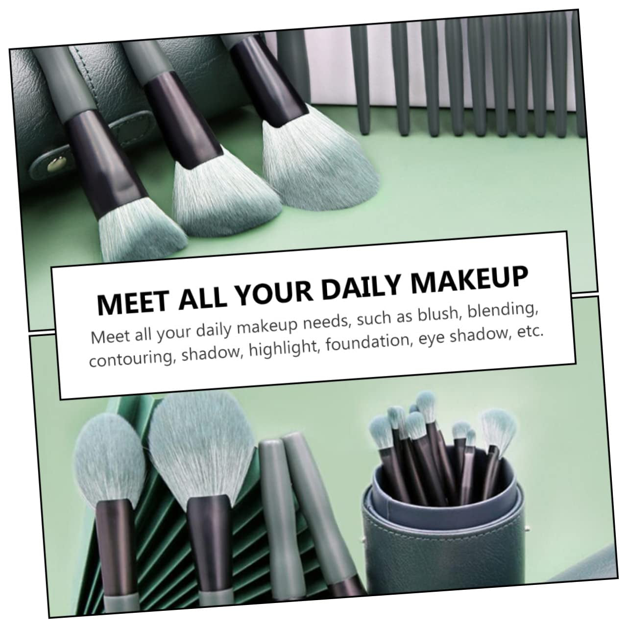 14-Piece Professional Makeup Brush Set for Contouring, Blending, Shading, and Highlighting