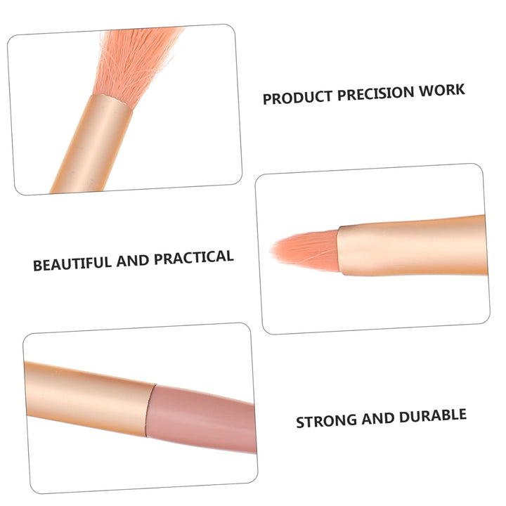 Nova Glam Essentials 8-Piece Travel Brush Set - Compact Case with Soft Bristles for Loose Powder & Blush (PVC-Free)