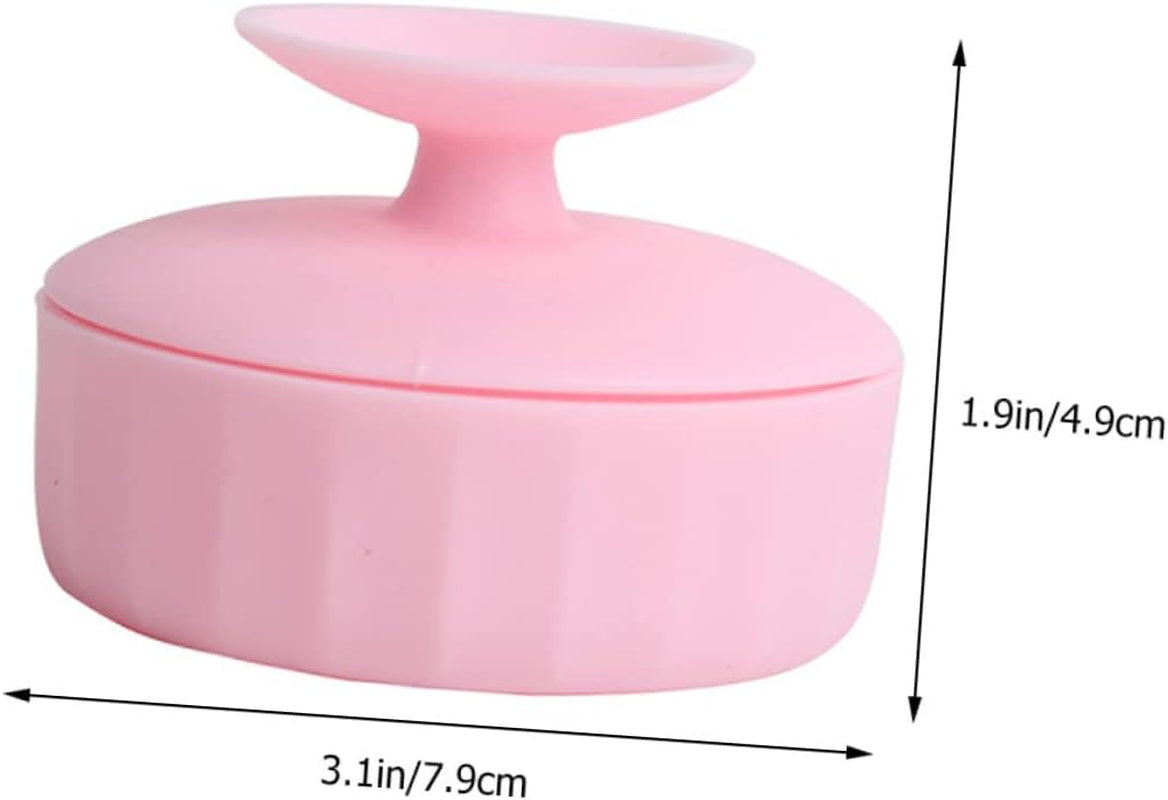 Nova Glam Essentials Dual-Use Silicone Brush Cleaner - Quick-Dry Cleaning Box & Drying Rack for Makeup Tools (Travel Pink)