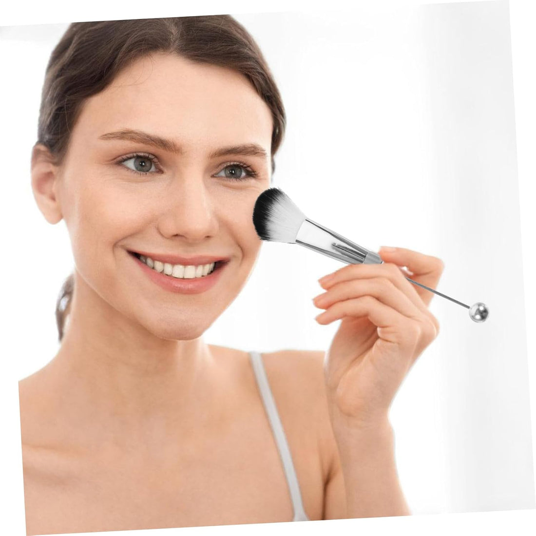 Makeup Brush Set with Soft Bristles for Blush Loose Powder and Eye Makeup Versatile Silver Handle Cosmetic Brushes for Effortless Application and Easy Cleaning