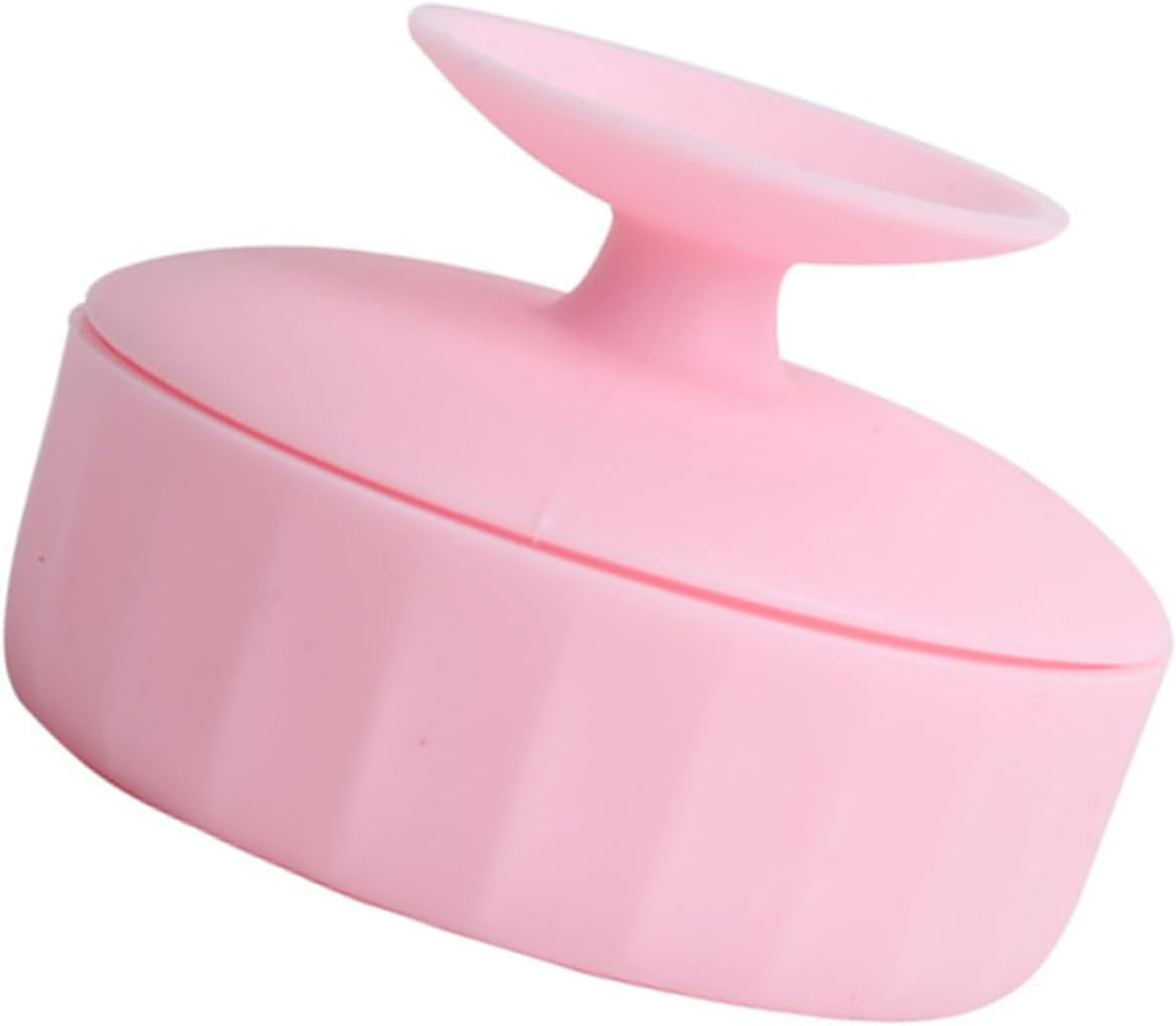 Nova Glam Essentials Dual-Use Silicone Brush Cleaner - Quick-Dry Cleaning Box & Drying Rack for Makeup Tools (Travel Pink)