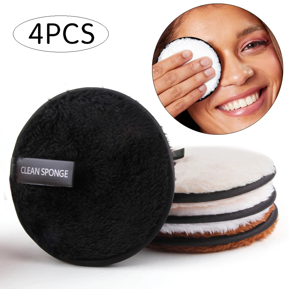 Nova Glam Essentials 4-Pack Reusable Microfiber Makeup Remover Pads