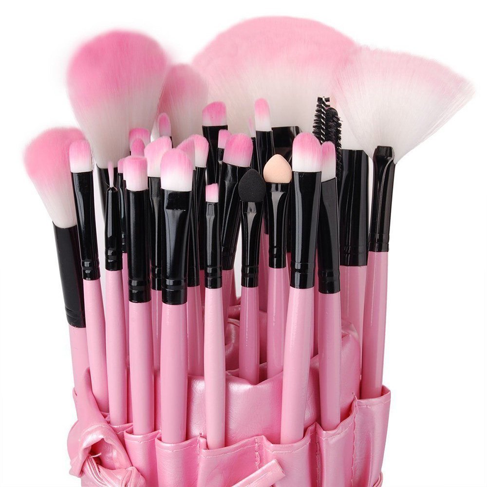 Professional Makeup Tools 32 Pcs Makeup Brushes Wooden Color with