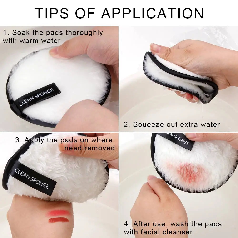 Nova Glam Essentials 4-Pack Reusable Microfiber Makeup Remover Pads