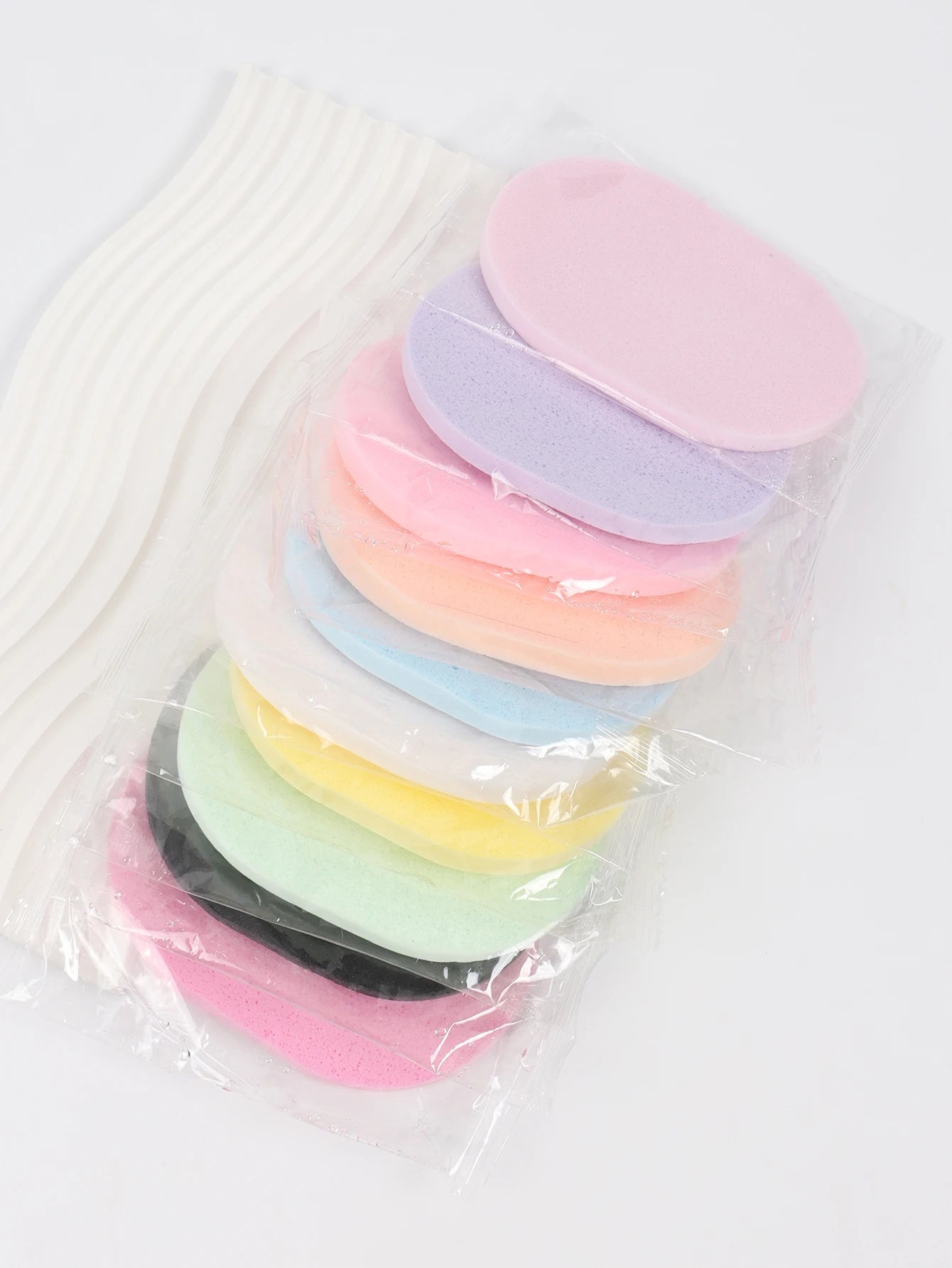 Nova Glam Essentials 10-Pack Reusable Facial Sponges – Colorful Polyurethane Exfoliating Pads for Makeup Removal & Deep Cleansing