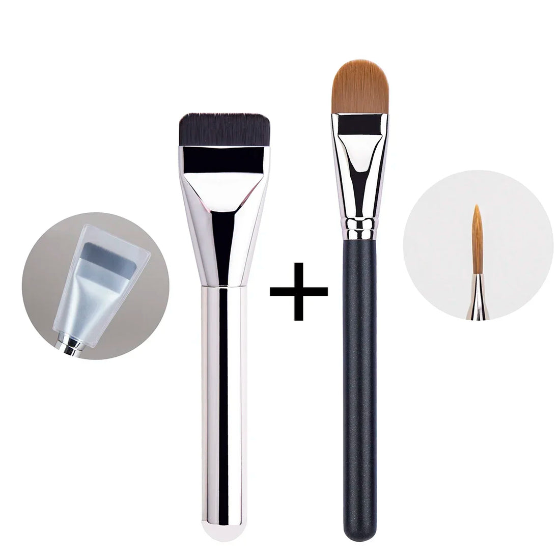 Nova Glam Essentials Ultra-Thin Contour Brush – Precision Flat Foundation & Cream Blending Tool