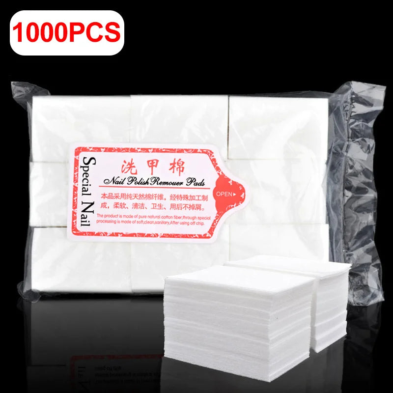 Nova Glam Essentials Bulk Nail Cotton Pads – 400/550/630/1000-Pack Colorful Manicure Wipes for Gel Polish Removal & Nail Cleaning