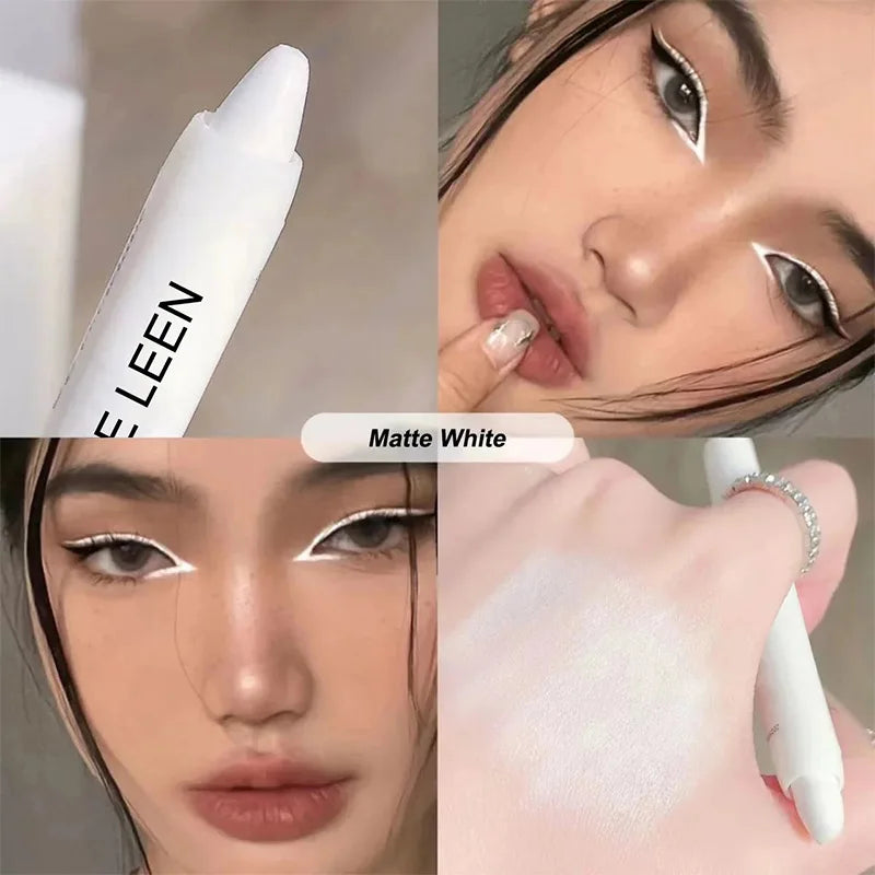 Nova Glam Essentials Double-Ended Silkworm Makeup Pen - Waterproof Nude Contour Liner & Shimmer Highlighter for Eyes, Nose & Brows