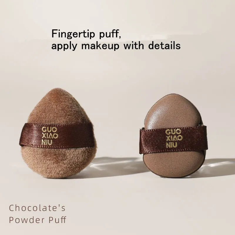 Nova Glam Essentials 6-Piece Makeup Blender Set – Chocolate Biscuit Design Sponges for Air Cushion & Powder