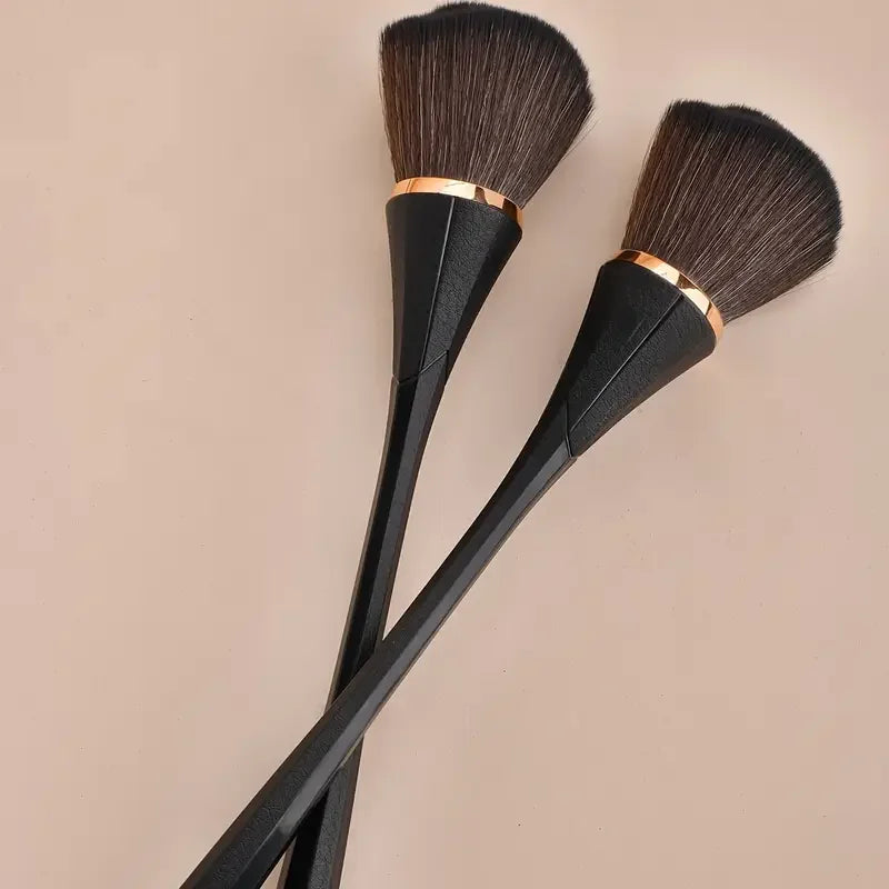 Nova Glam Essentials Professional Rose Powder Blush Brush - Ultra-Soft Natural Bristles for Seamless Blending