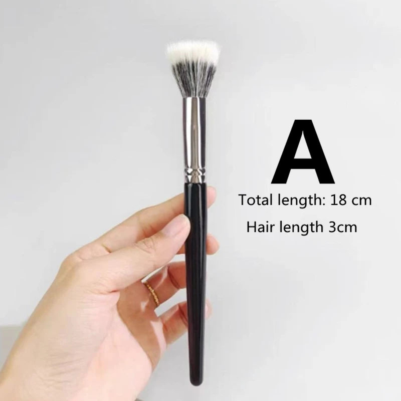 Nova Glam Essentials Dual-Fiber Stippling Brush – Goat & Synthetic Hair for Multi-Use Makeup