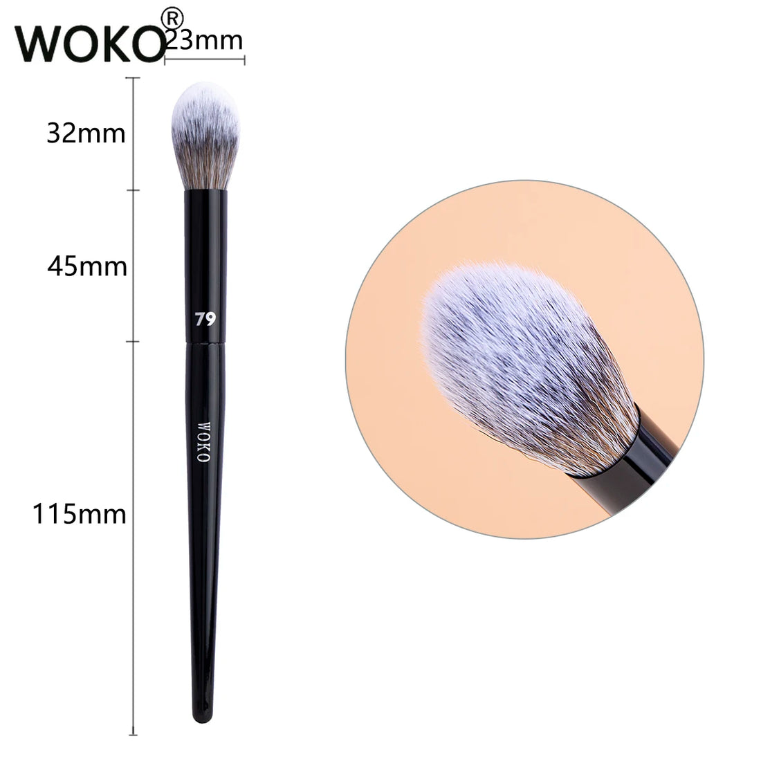 Nova Glam Essentials Tapered Contour Brush – Synthetic Bristles for Precision Sculpting