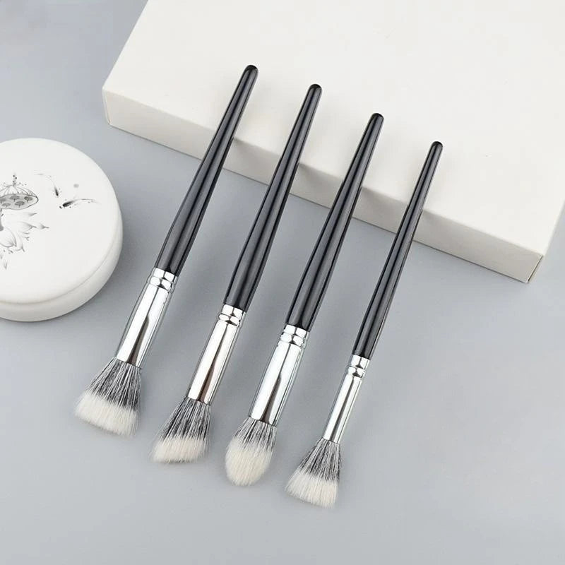 Nova Glam Essentials Dual-Fiber Stippling Brush – Goat & Synthetic Hair for Multi-Use Makeup