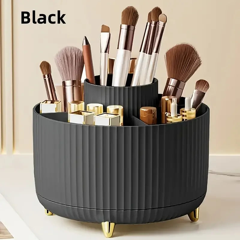Nova Glam Essentials 360° Rotating Organizer – 5 Compartments in Modern Colors