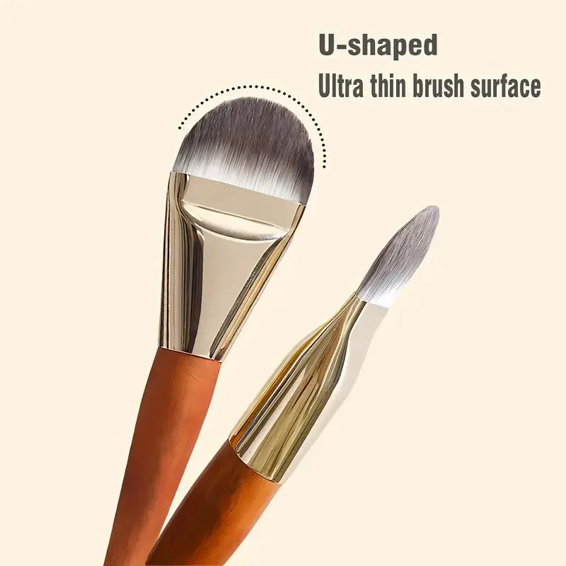 Nova Glam Essentials Ultra-Thin Contour Brush – Flat Foundation & Cream Blending Tool