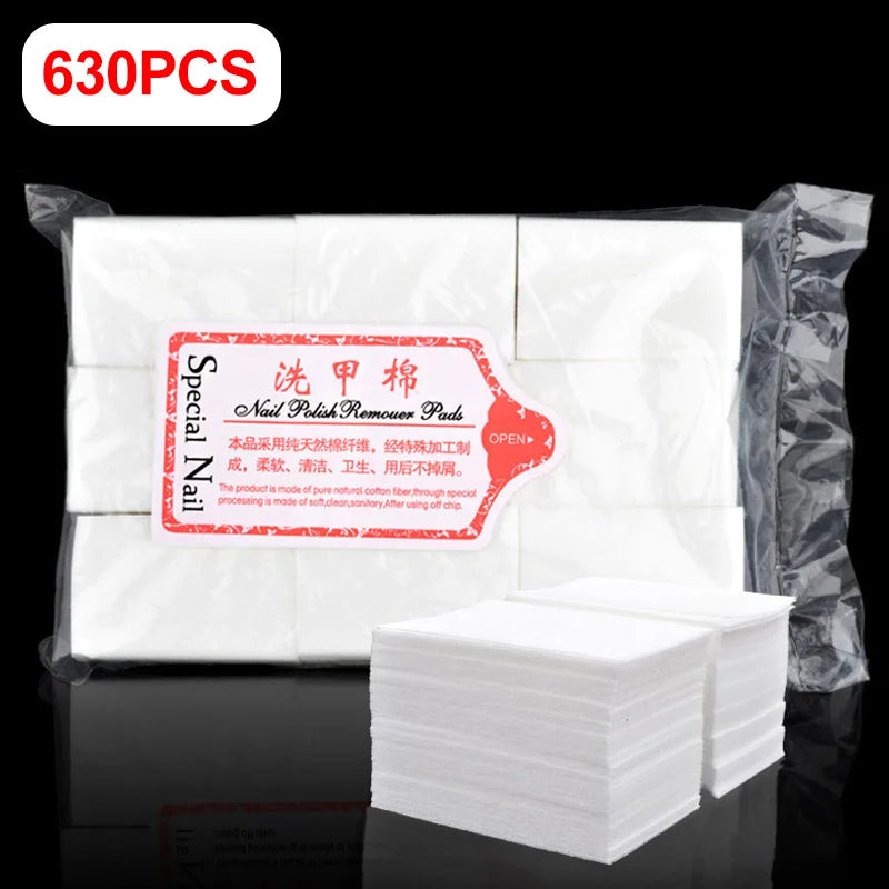 Nova Glam Essentials Bulk Nail Cotton Pads – 400/550/630/1000-Pack Colorful Manicure Wipes for Gel Polish Removal & Nail Cleaning