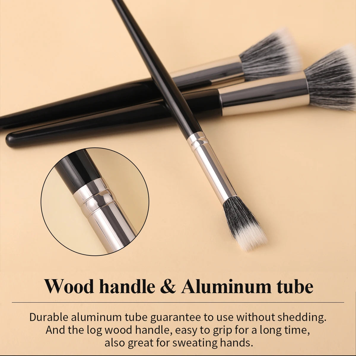 Natural Goat Hair Bristles – Soft, Streak-Free Makeup Blending