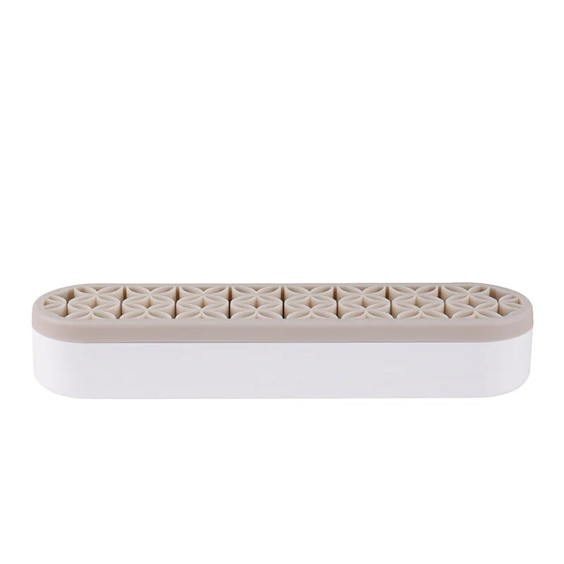 Nova Glam Essentials Silicone Brush Organizer – Multi-Size Holes for Brushes & Nail Tools