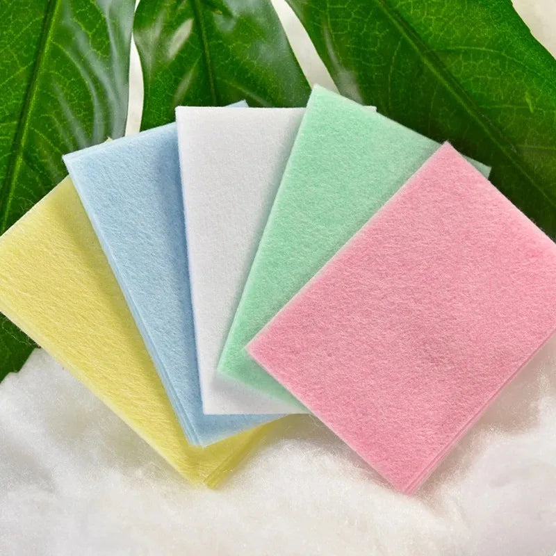 Nova Glam Essentials Bulk Nail Cotton Pads – 400/550/630/1000-Pack Colorful Manicure Wipes for Gel Polish Removal & Nail Cleaning
