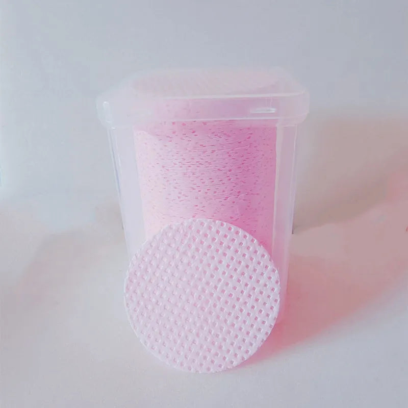 200PCS/Box Eyelash Glue Cleaning Cotton Pads Multi-Shape Lint-Free Gel Nail Polish Remover Cotton Wipes Removal Manicure Tools