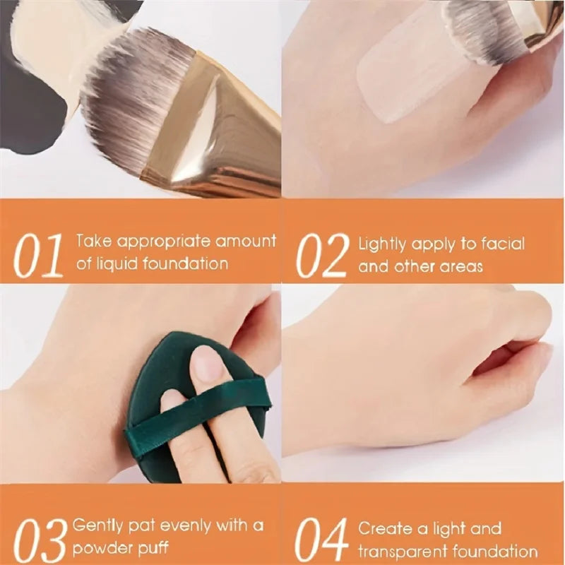 Nova Glam Essentials Ultra-Thin Contour Brush – Flat Foundation & Cream Blending Tool