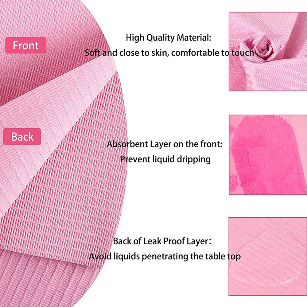 Nova Glam Essentials Disposable Nail Table Mats – 5/20-Pack Waterproof 3-Ply Manicure Paper