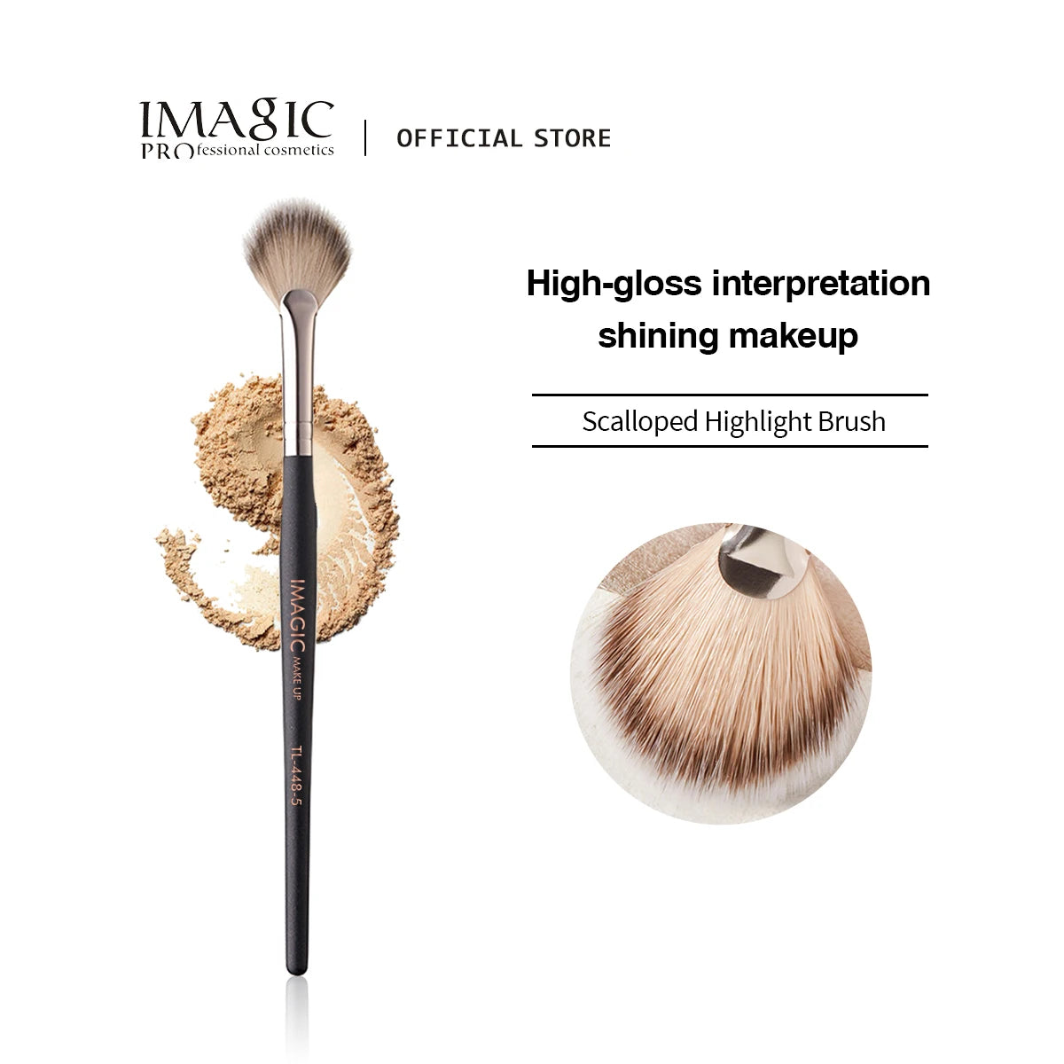 Nova Glam Essentials Blush Brush – Wool Fiber for Highlight & Powder Application