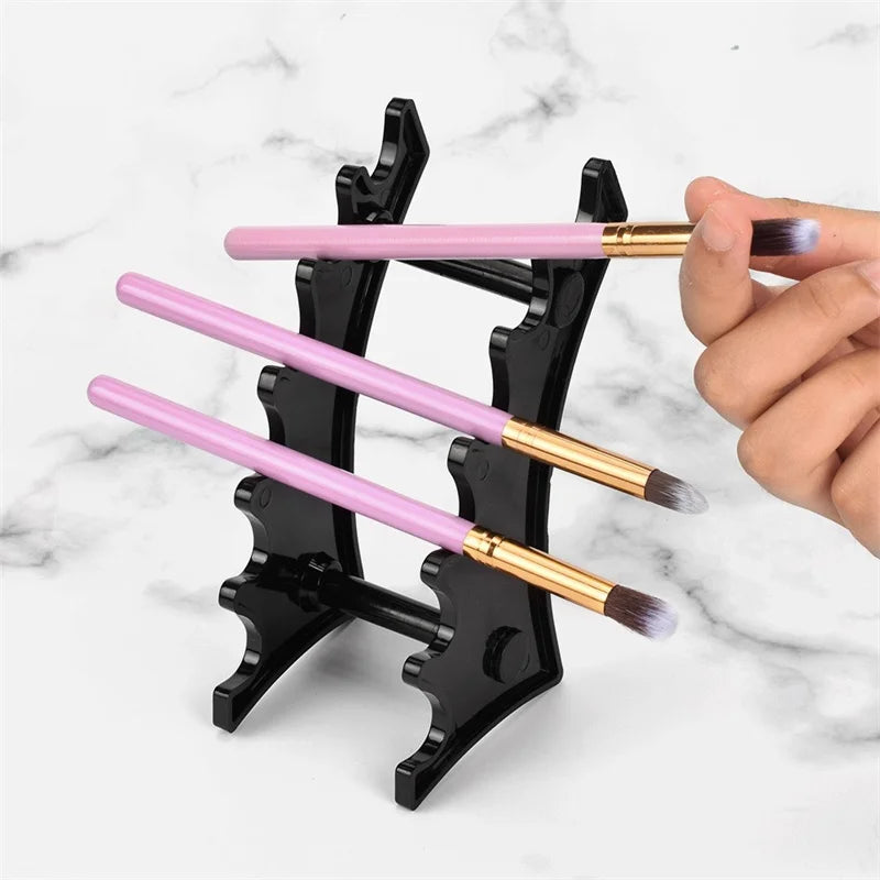 Nova Glam Essentials 6-Layer Acrylic Organizer – Multi-Tier Brush & Pen Display Rack