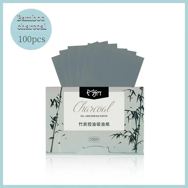100Pcs Face Oil-absorbing Paper Face Wipes Facial Cleanser Protable Oil Control Oil-absorbing Sheets Blotting Tissue Makeup Tool