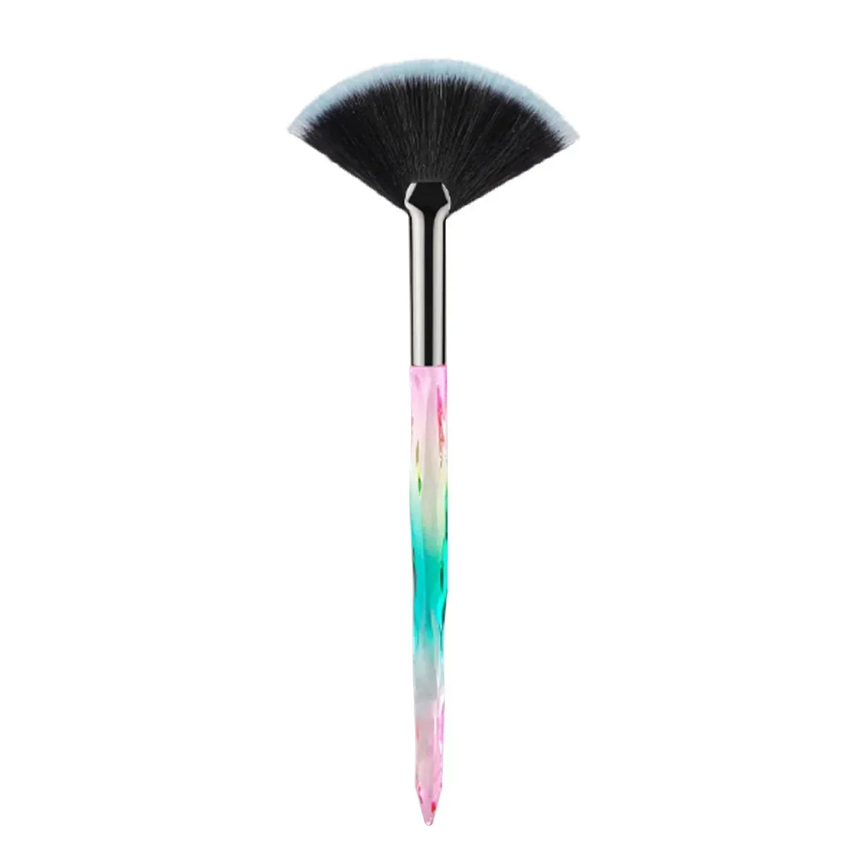 Nova Glam Essentials Fan Blush Brush – Korean-Inspired Wool Bristles for Even Application