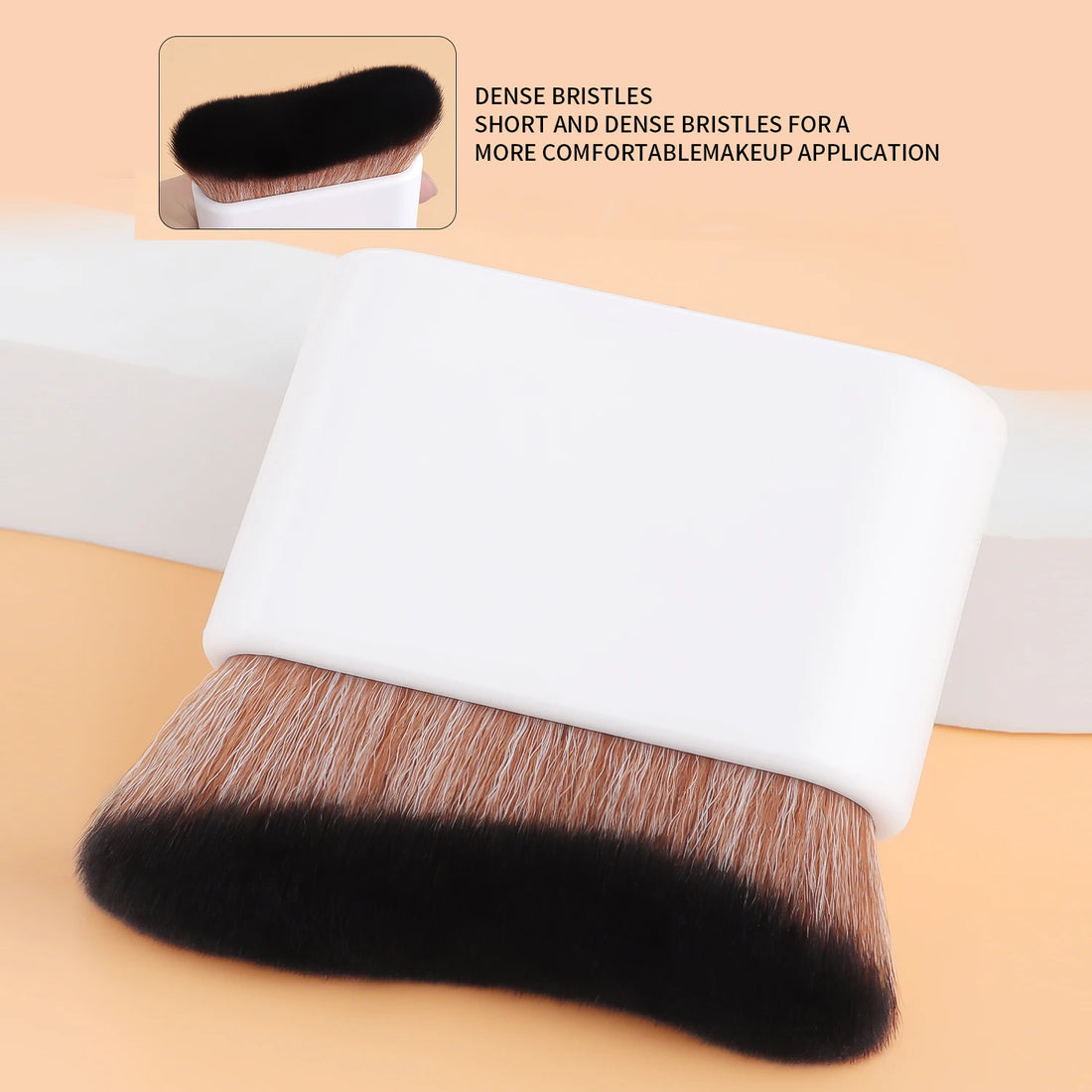 Nova Glam Essentials Wave Foundation Brush – Ergonomic Wavy Design for Streak-Free Blending