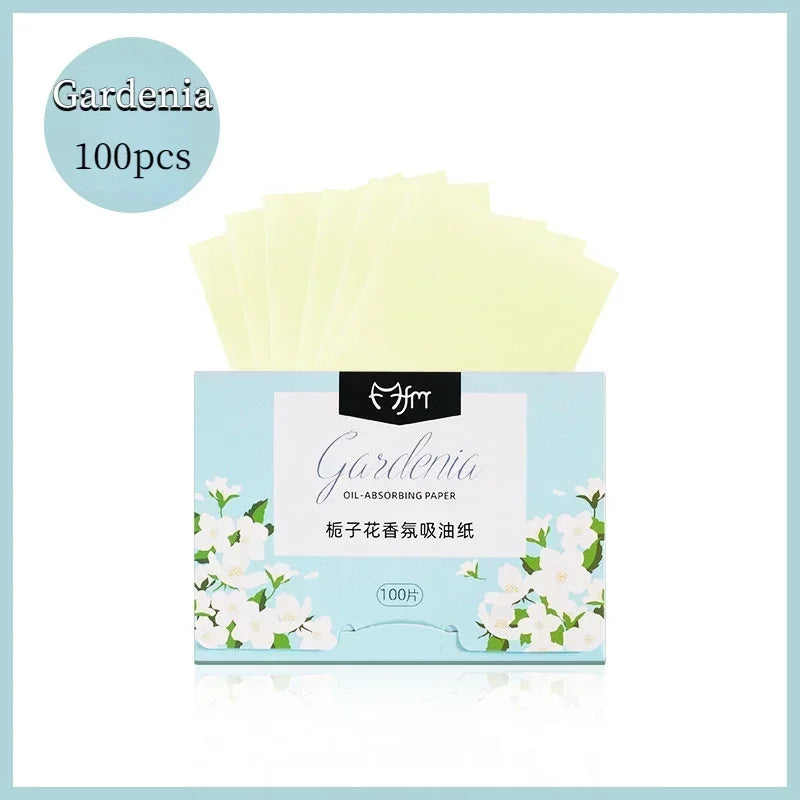 100Pcs Face Oil-absorbing Paper Face Wipes Facial Cleanser Protable Oil Control Oil-absorbing Sheets Blotting Tissue Makeup Tool