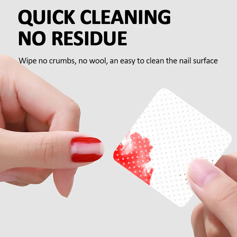 200PCS/Box Eyelash Glue Cleaning Cotton Pads Multi-Shape Lint-Free Gel Nail Polish Remover Cotton Wipes Removal Manicure Tools