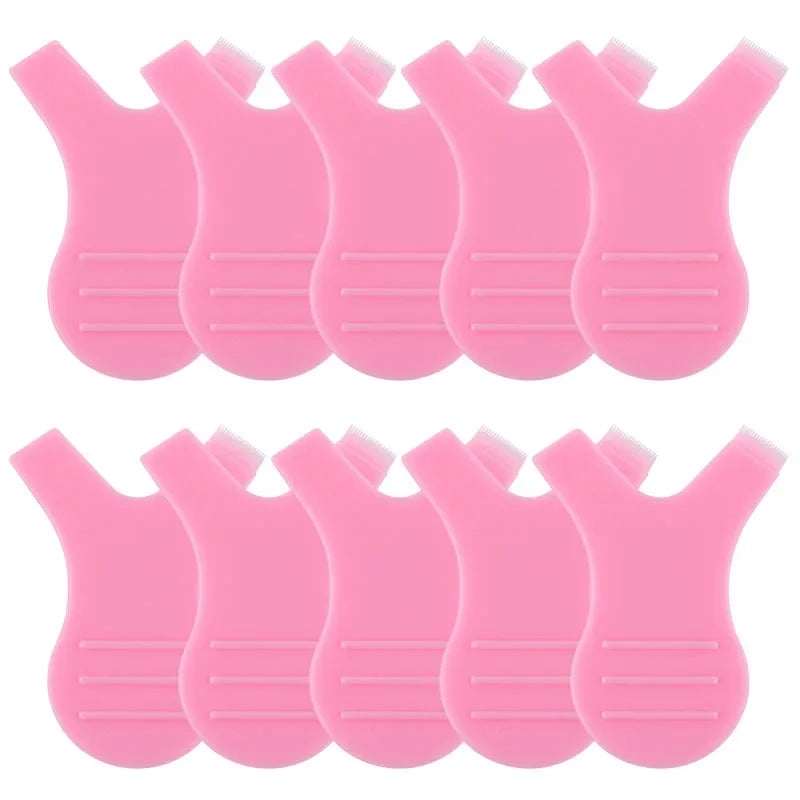 Nova Glam Essentials Reusable Y-Shape Silicone Eyelash Brushes – Professional Lash Extension, Lifting & Perming Tools
