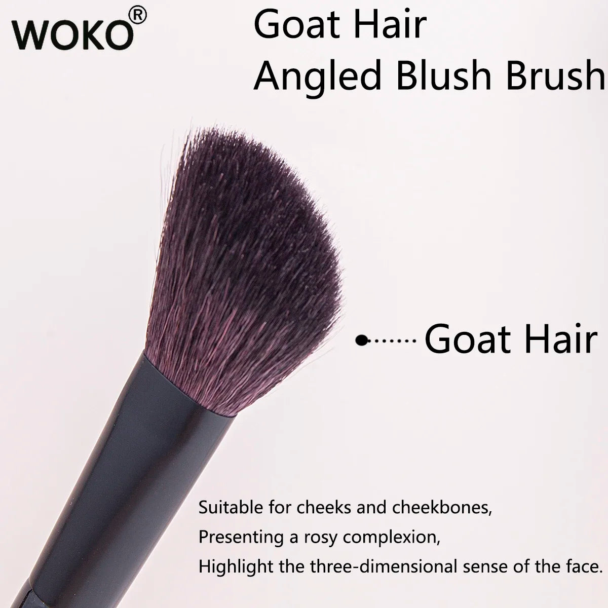 Nova Glam Essentials Sickle Contour Brush – Goat Hair Bristles for Precision Sculpting