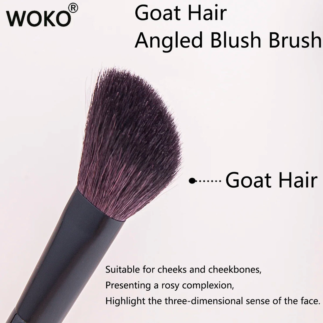 Nova Glam Essentials Sickle Contour Brush – Goat Hair Bristles for Precision Sculpting