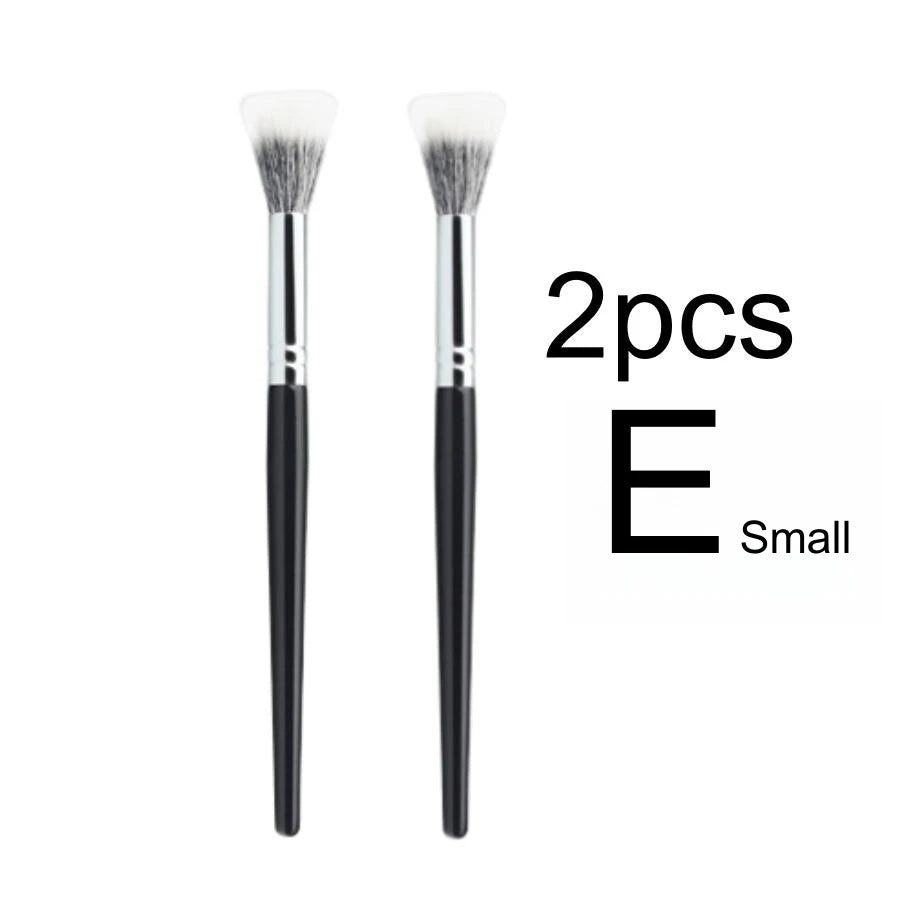 Nova Glam Essentials Dual-Fiber Stippling Brush – Goat & Synthetic Hair for Multi-Use Makeup