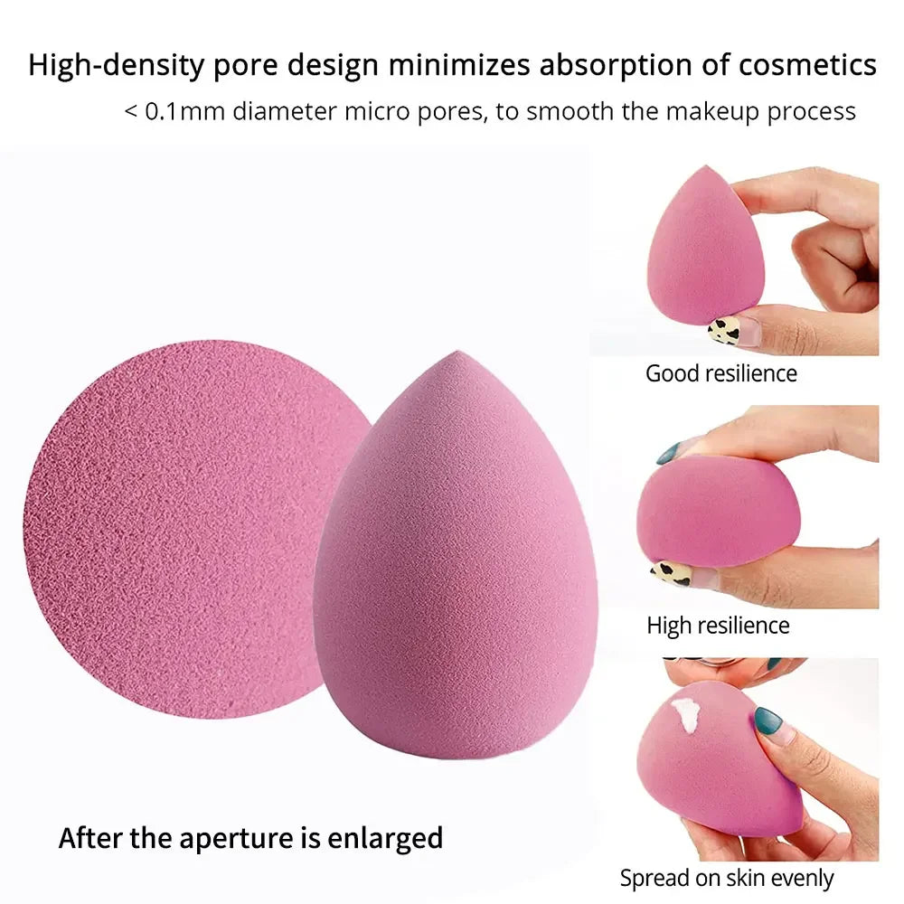 Nova Glam Essentials 8-Piece Latex Makeup Sponge Set – Purple Beauty Egg Blenders & Mini Puffs